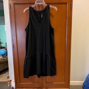 a new day Black Sleeveless Drop Waist Frilly Dress Size Medium
